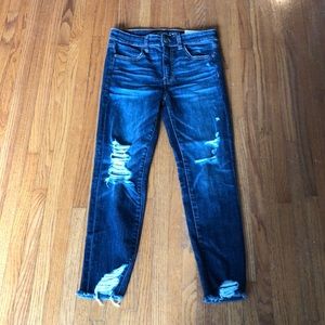 High rise ripped jeggings